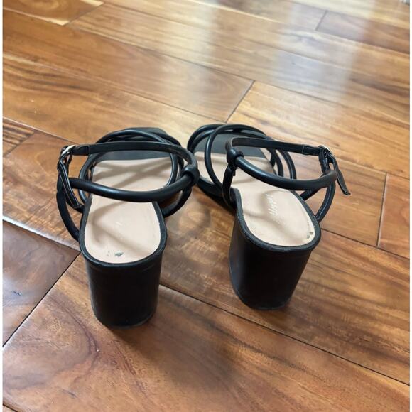 Black Strappy Block Heel Sandals - Womens Size 9 - Francesca's - Great Condition - Picture 3 of 4